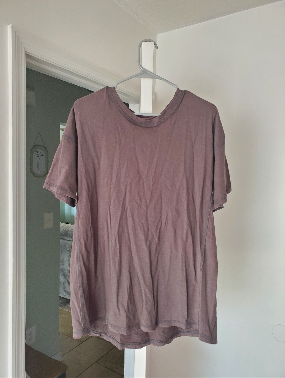 Aerie Oversized Distressed Short Sleeve T-Shirt
